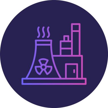 Nükleer Enerji Hattı Gradyan Çemberi Simgesi