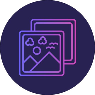 Fotoğraf Satırı Gradyan Çemberi Simgesi