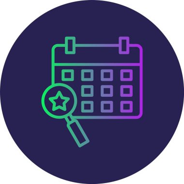 Olay Analiz Çizgisi Gradyan Çemberi Simgesi