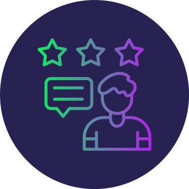 Geribildirim Satırı Gradyan Çemberi Simgesi