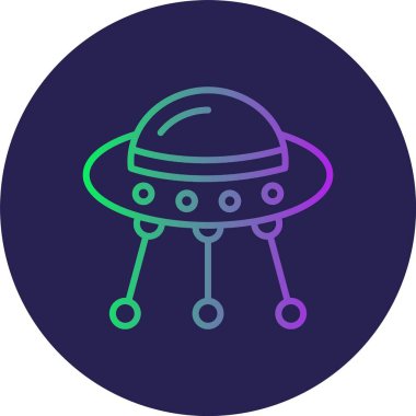 Ufo Satırı Gradyan Çemberi Simgesi