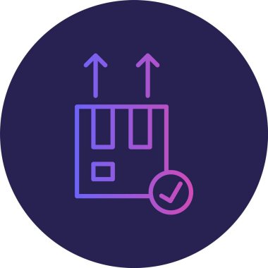 Paket Satırı Gradyan Çemberi Simgesi