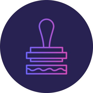 Damga Satırı Gradyan Çemberi Simgesi