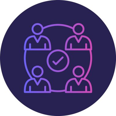 Takım Satırı Gradyan Çemberi Simgesi