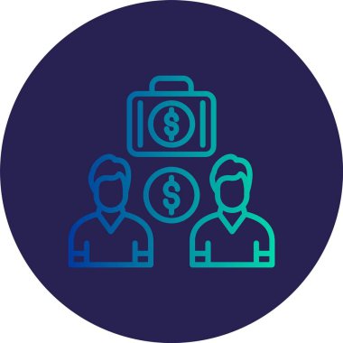 Satır Gradyan Çemberi Simgesi Dağıt