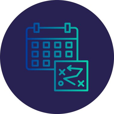 Olay Planlama Çizgisi Gradyan Çemberi Simgesi