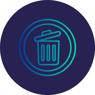 Çöp Satırı Gradyan Çemberi Simgesi