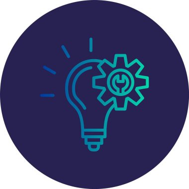 Yenilik Satırı Gradyan Çemberi Simgesi