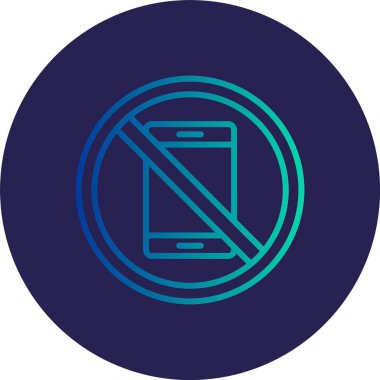 Telefon Satırı Gradyan Çemberi Simgesi Yok