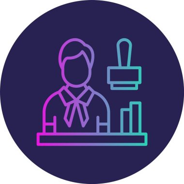 Satır Destekleyici Gradyan Çemberi Simgesi