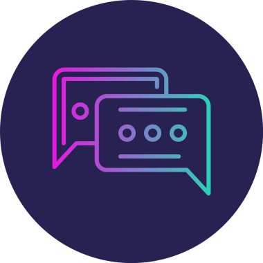 Sohbet Satırı Gradyan Çemberi Simgesi