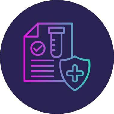 Tıbbi Test Satırı Gradyan Çemberi Simgesi