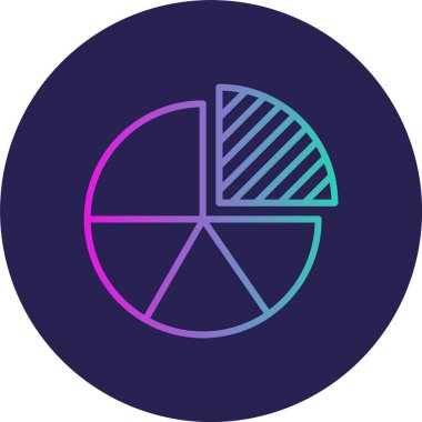 Pasta Grafik Çizgisi Gradyan Çemberi Simgesi