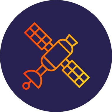 Uydu Satırı Gradyan Çemberi Simgesi