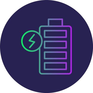 Tam Pil Hattı Gradyan Çemberi Simgesi