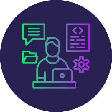 Çoklu Görev Satırı Gradyan Çemberi Simgesi