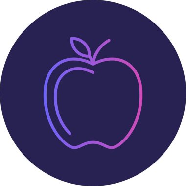 Apple Satırı Gradyan Çemberi Simgesi