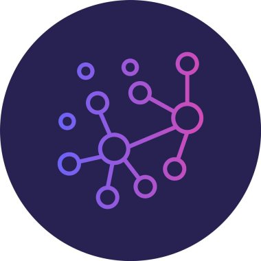 Küme Çizgisi Gradyan Çemberi Simgesi