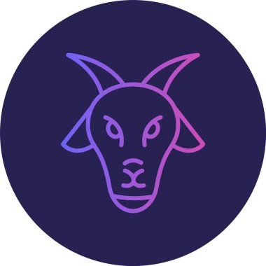 Keçi Çizgisi Gradyan Çemberi Simgesi