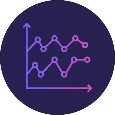 Line Chart Line Gradient Circle Icon clipart