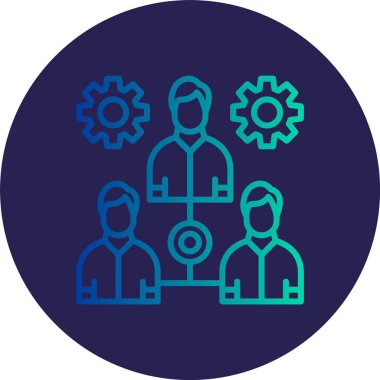 Takım Satırı Gradyan Çemberi Simgesi