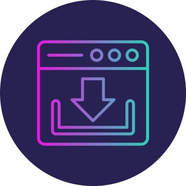 Satır Gradyan Çemberi Simgesi İndir