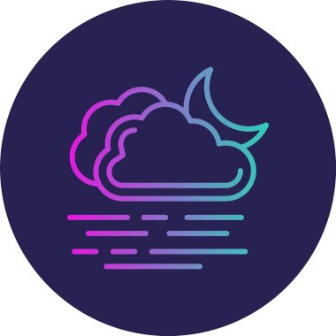 Sis Çizgisi Gradyan Çemberi Simgesi