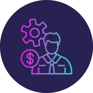 yükümlülük Satırı Gradyan Çember Simgesi