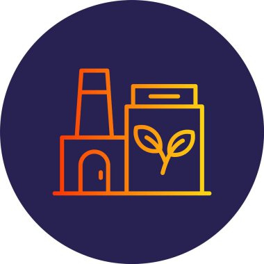 Yankı Fabrikası Çizgisi Gradyan Çemberi Simgesi