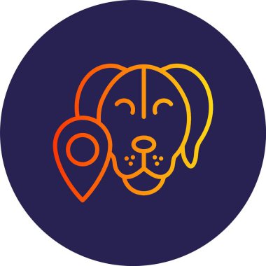 Yer Tutucu Satır Gradyan Çemberi Simgesi