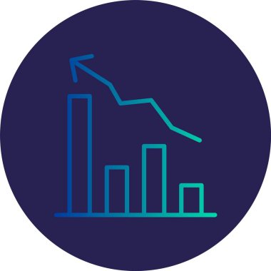 Çubuk Çizelgesi Gradyan Çemberi Simgesi