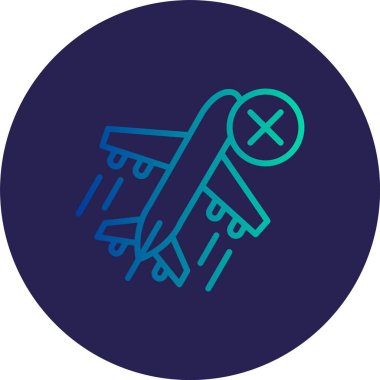 İptal Edilen Satır Gradyan Çemberi Simgesi