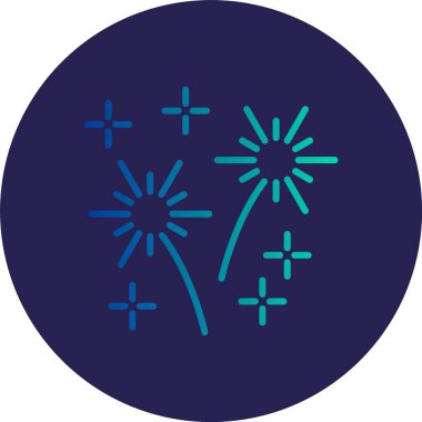 Havai fişek Hattı Gradyan Çemberi Simgesi