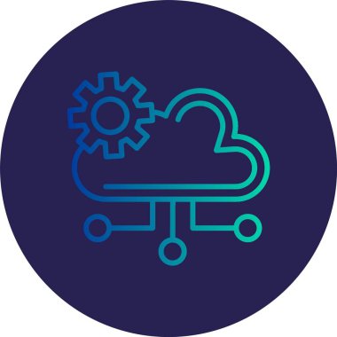 Yönetim Satırı Gradyan Çemberi Simgesi