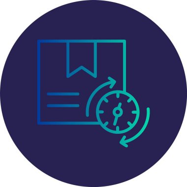 Zaman Çizgisi Gradyan Çemberi Simgesi İşleniyor