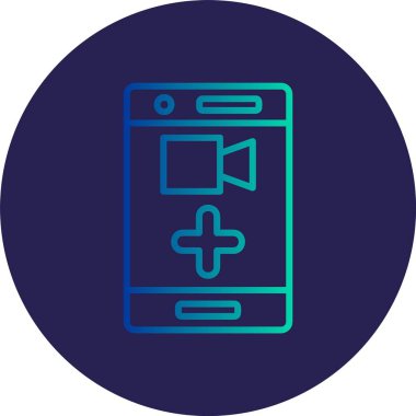 Görüntü Çağrısı Satırı Gradyan Çemberi Simgesi