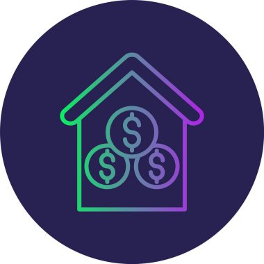 Özellik Maliyet Satırı Gradyan Çemberi Simgesi