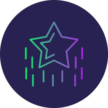 Yıldız Çizgisi Gradyan Çemberi Simgesi