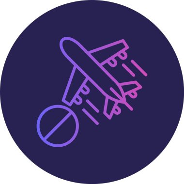 İptal Edilen Satır Gradyan Çemberi Simgesi