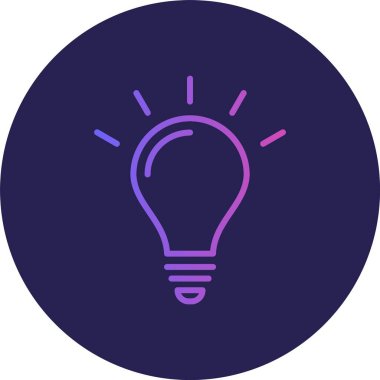 Fikir Satırı Gradyan Çemberi Simgesi