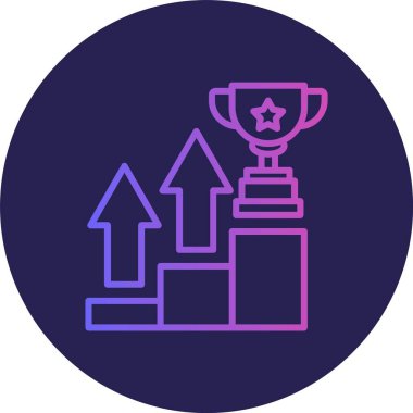 Başarı Satırı Gradyan Çemberi Simgesi