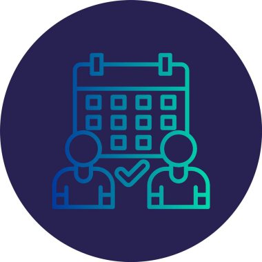 Koordinasyon Satırı Gradyan Çemberi Simgesi