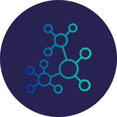 Sinirsel Çizgi Gradyan Çemberi Simgesi