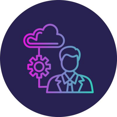 Tüketici Satırı Gradyan Çemberi Simgesi