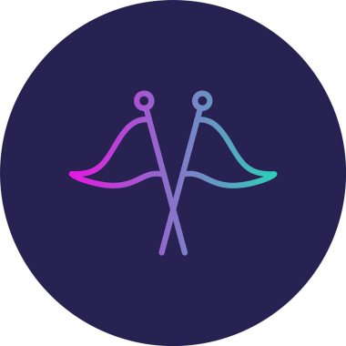 Bayrak Çizgisi Gradyan Çemberi Simgesi