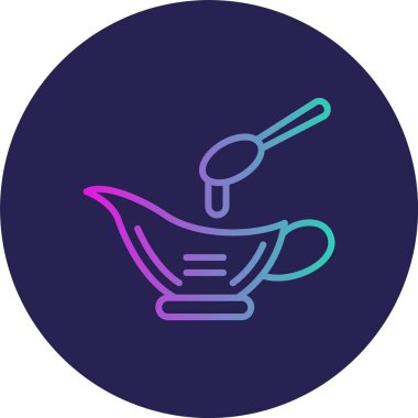 Gravy Çizgisi Gradyan Çemberi Simgesi