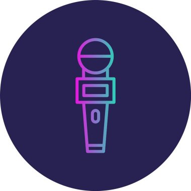 Mikrofon Hattı Gradyan Çemberi Simgesi