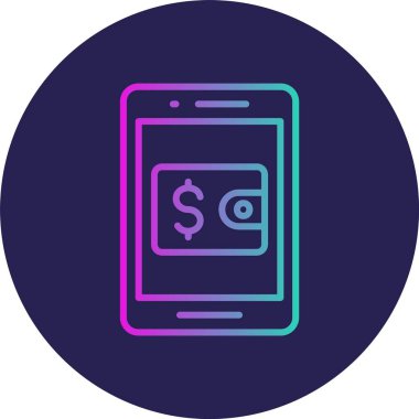 Svg Satırı Gradyan Çemberi Simgesi