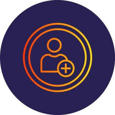 Kullanıcı Satırı Gradyan Çemberi Simgesi Ekle