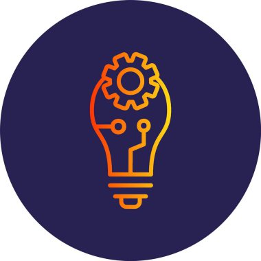 Yaratıcı Satır Gradyan Çemberi Simgesi